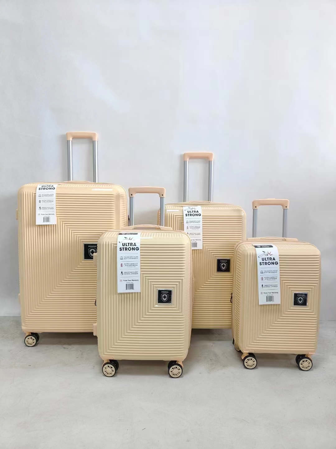 Bagasi PP set 4 keping beg pakaian kilang disesuaikan logo & warna ODM
