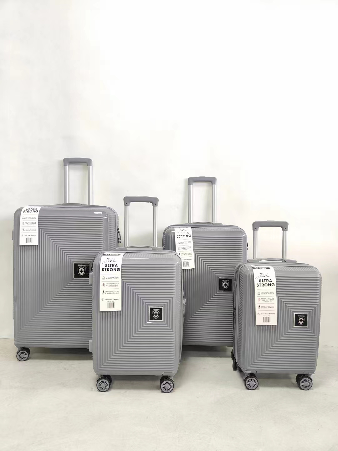 4 pcs PP Set Beg Bagasi Berkualiti Tinggi Logo tersuai Kilang Borong pp Luaran Set Bagasi